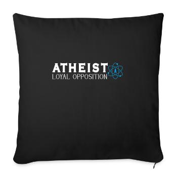 Atheist Atheism Anti Religion Securalism God Sucks - Throw Pillow Cover 17.5” x 17.5” - black - Front