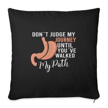 Gastric Sleeve Gastric Sleeve Surgery Gastrectomy - Throw Pillow Cover 17.5” x 17.5” - black - Front