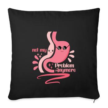 Gastric Sleeve Gastric Sleeve Surgery Gastrectomy - Throw Pillow Cover 17.5” x 17.5” - black - Front