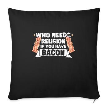 Atheist Atheism Anti Religion Securalism God Sucks - Throw Pillow Cover 17.5” x 17.5” - black - Front