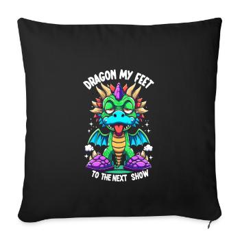 Renaissance Fair Outfit Medieval Ren Faire - Throw Pillow Cover 17.5” x 17.5” - black - Front