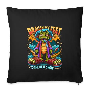 Renaissance Fair Outfit Medieval Ren Faire - Throw Pillow Cover 17.5” x 17.5” - black - Front