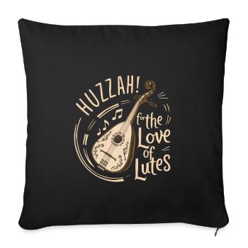 Renaissance Fair Outfit Medieval Ren Faire - Throw Pillow Cover 17.5” x 17.5” - black - Front