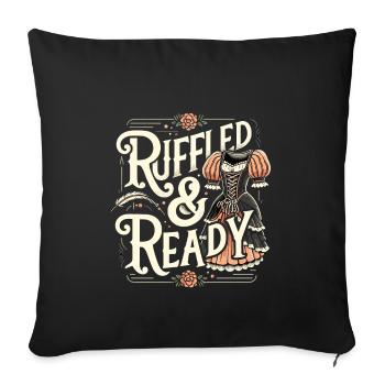 Renaissance Fair Outfit Medieval Ren Faire - Throw Pillow Cover 17.5” x 17.5” - black - Front