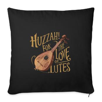 Renaissance Fair Outfit Medieval Ren Faire - Throw Pillow Cover 17.5” x 17.5” - black - Front
