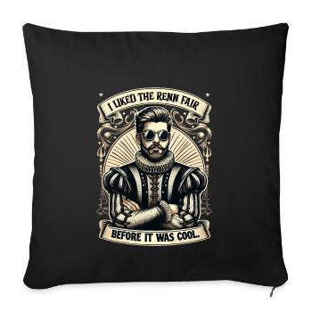 Renaissance Fair Outfit Medieval Ren Faire - Throw Pillow Cover 17.5” x 17.5” - black - Front
