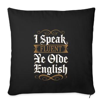 Renaissance Fair Outfit Medieval Ren Faire - Throw Pillow Cover 17.5” x 17.5” - black - Front