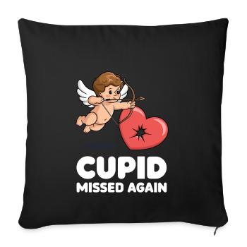 Dating Disaster Comedy Funny Fails Awkward - Throw Pillow Cover 17.5” x 17.5” - black - Front