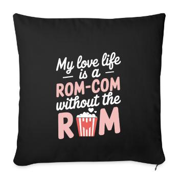 Dating Disaster Comedy Funny Fails Awkward - Throw Pillow Cover 17.5” x 17.5” - black - Front