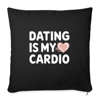 Dating Disaster Comedy Funny Fails Awkward - Throw Pillow Cover 17.5” x 17.5” - black - Front