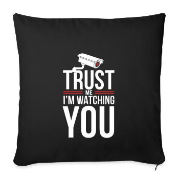 Private Security Professional Bodyguard VIP - Throw Pillow Cover 17.5” x 17.5” - black - Front