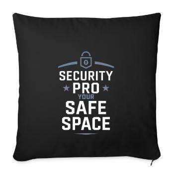 Private Security Professional Bodyguard VIP - Throw Pillow Cover 17.5” x 17.5” - black - Front