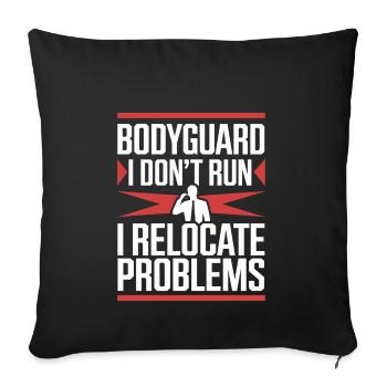Private Security Professional Bodyguard VIP - Throw Pillow Cover 17.5” x 17.5” - black - Front