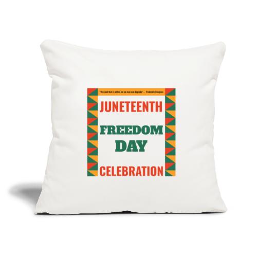 Juneteenth Celebration of Freedom - Throw Pillow Cover 17.5” x 17.5”