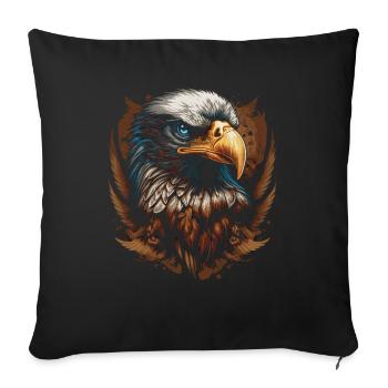 American Eagle - Throw Pillow Cover 17.5” x 17.5” - black - Front