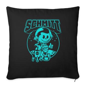 UFO Schmitt - Throw Pillow Cover 17.5” x 17.5” - black - Front