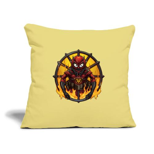 Firefighter spider - Throw Pillow Cover 17.5” x 17.5”