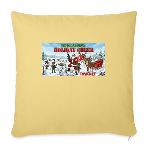 santa shop - Throw Pillow Cover 17.5” x 17.5”