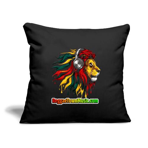 Reggae Music Radio Lion Head Soundwaves design - Housse de coussin décorative