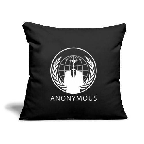Anonymous 1 - White - Throw Pillow Cover 17.5” x 17.5”