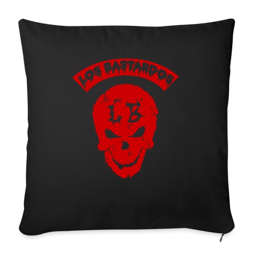 LBSKULLRED - Throw Pillow Cover 17.5” x 17.5”