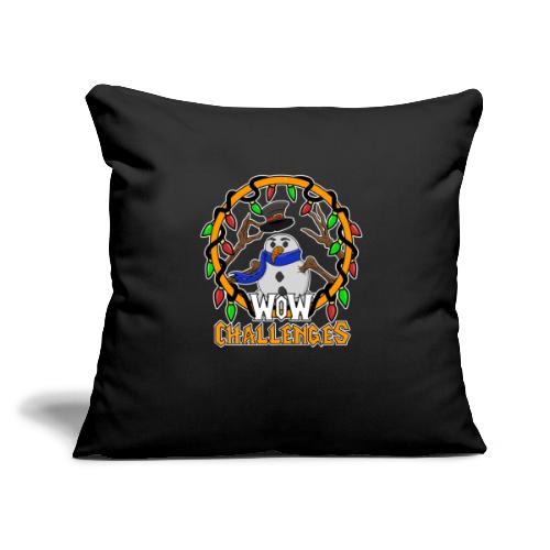 WoW Challenges Holiday Snowman WHITE - Throw Pillow Cover 17.5” x 17.5”