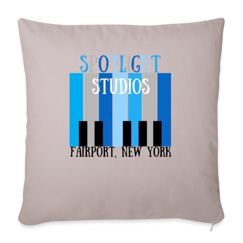 Spotlight Piano Keys - Throw Pillow Cover 17.5” x 17.5”