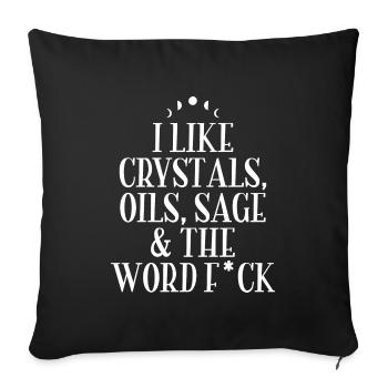 Witches Sayings - Throw Pillow Cover 17.5” x 17.5” - black - Front