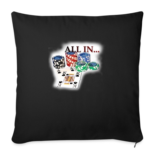 Poker Ace King2 - Throw Pillow Cover 17.5” x 17.5”