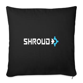 Shroud - Throw Pillow Cover 17.5” x 17.5” - black - Front