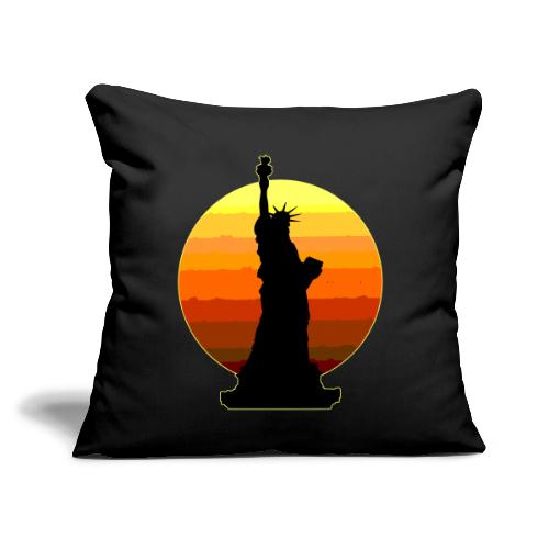 USA: Golden Horizon Liberty - Throw Pillow Cover 17.5” x 17.5”