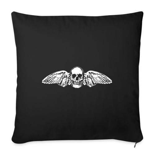 Skull + Wings - Throw Pillow Cover 17.5” x 17.5”