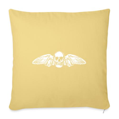 Skull + Wings - Throw Pillow Cover 17.5” x 17.5”