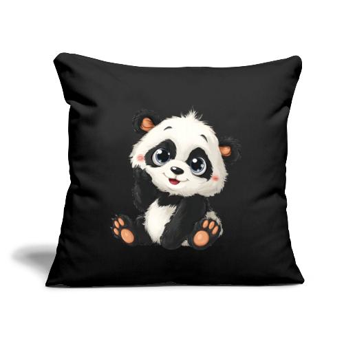 Blushing Baby Panda - Throw Pillow Cover 17.5” x 17.5”