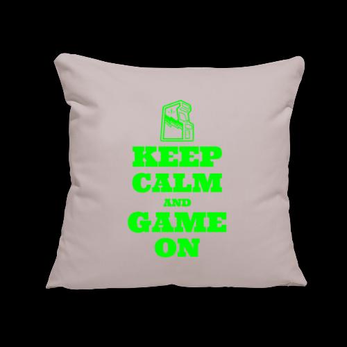 Keep Calm and Game On | Retro Gamer Arcade - Throw Pillow Cover 17.5” x 17.5”