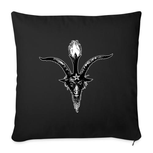 Eliphas Levi's Baphomet Head - Throw Pillow Cover 17.5” x 17.5”