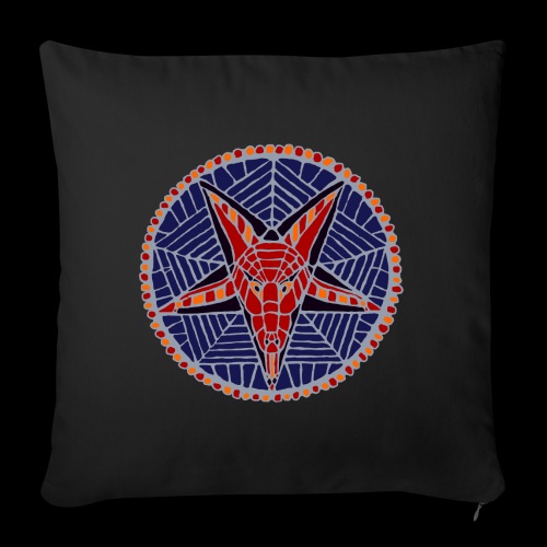 Corpsewood Stained-Glass Baphomet - Throw Pillow Cover 17.5” x 17.5”