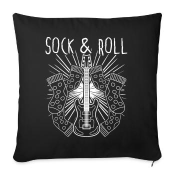 Winter Socks Music Sock Wool Socks - Throw Pillow Cover 17.5” x 17.5” - black - Front