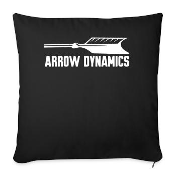 Archery Bow Shooting - Throw Pillow Cover 17.5” x 17.5” - black - Front