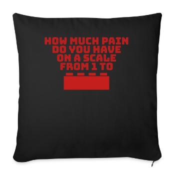 Building Block Building Brick - Throw Pillow Cover 17.5” x 17.5” - black - Front