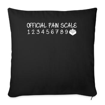 Building Block Pain Building Brick - Throw Pillow Cover 17.5” x 17.5” - black - Front