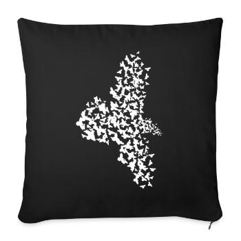 Crow Raven Tree Ravens Flying Crows - Throw Pillow Cover 17.5” x 17.5” - black - Front