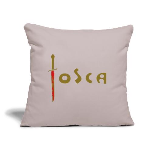 Tosca: «Questo è il bacio di Tosca!» (wide) - Throw Pillow Cover 17.5” x 17.5”