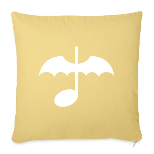 Music Note with Bat Wings - Throw Pillow Cover 17.5” x 17.5”