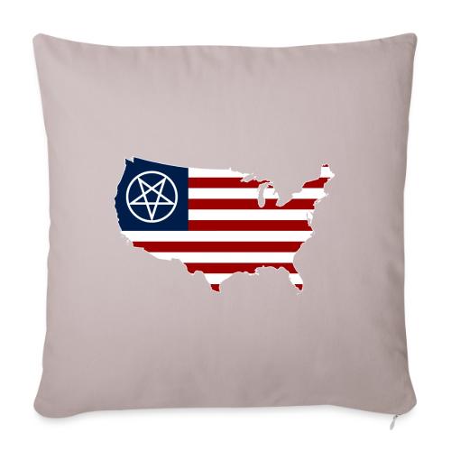 United Satanic America - Throw Pillow Cover 17.5” x 17.5”