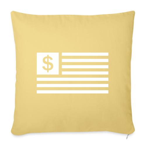 American Dollar Sign Flag - Throw Pillow Cover 17.5” x 17.5”