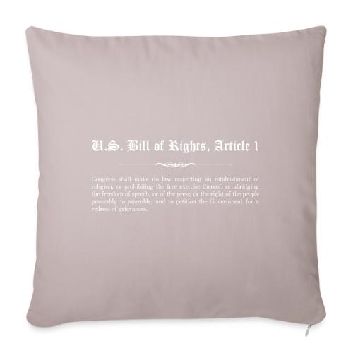 U.S. Bill of Rights - Article 1 - Throw Pillow Cover 17.5” x 17.5”