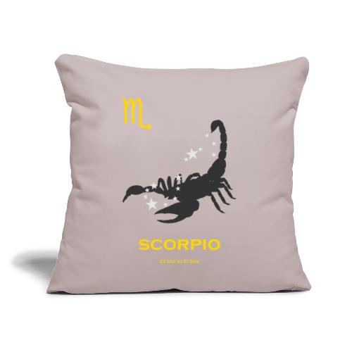 Scorpio zodiac astrology horoscope - Throw Pillow Cover 17.5” x 17.5”