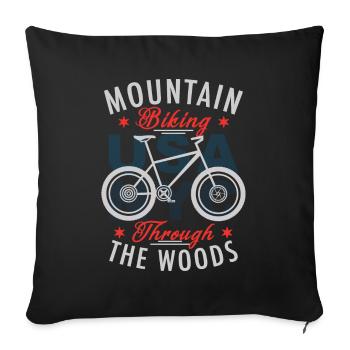 VTT à travers les bois - Throw Pillow Cover 17.5” x 17.5” - black - Front