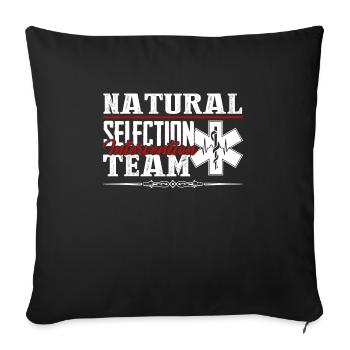 Paramedic Tshirt - Throw Pillow Cover 17.5” x 17.5” - black - Front